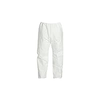 DuPont Tyvek 400 Disposable Protective Pant with Elastic Waist, White, X-Large, 50-Pack