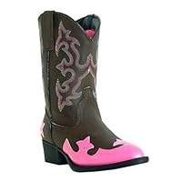 Laredo Kid's Tumbleweed Cowboy Boots,Brown,1.5 M Little Kid