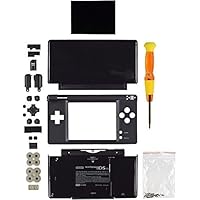 New Full Housing Case Cover Shell with Buttons Replacement Parts for Nintendo DS Lite NDSL Game Console-Black.