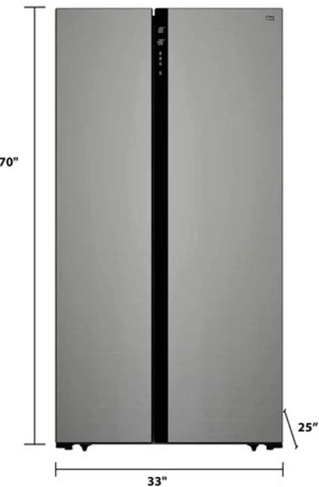 Avanti FFS157L3S FFS157 cu. ft Side Apartment Size Refrigerator, in Stainless Steel, 15.6 cu.ft