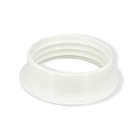6-inch Tube Portable AC Air Conditioner/Fan Exhaust Plastic Hose Flange Wall Mount - Counter-Clockwise thread 6CCWMOUNT,Off White
