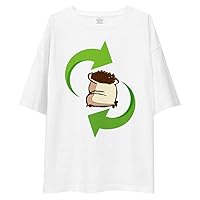 Coffee Recycling Eco Environmental Earth Day Oversize Tee