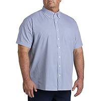 DXL Big + Tall Essentials Men's Big and Tall Gingham Poplin Sport Shirt
