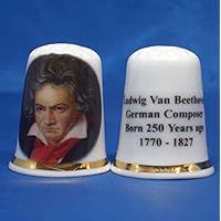 Porcelain China Thimble - Beethoven 250 Years