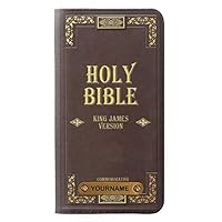 RW2889 Holy Bible Cover King James Version PU Leather Flip Case Cover for iPhone 11 Pro with Personalized Your Name on Leather Tag