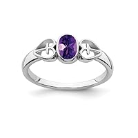 RKGEMSS Amethyst Oval Shape Silver Cross Ring, Stackable Ring, Cross Heart Ring, Gemstone Ring, 925 Sterling Silver Ring, Valentine's Day Gift, Gift For Her