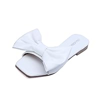 Cape Robbin Juju Sandals Slides for Women, Womens Mules Slip On Shoes with Bow - Sandals Slides for Women, Womens Mules Slip On Shoes with Bow