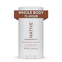 Native Whole Body Deodorant Contains Naturally Derived Ingredients | Deodorant for Women and Men, 72 Hour Odor Protection, Aluminum Free with Coconut Oil and Shea Butter | Coconut & Vanilla
