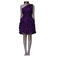 One Shoulder/Bateau Homecoming Dresses Plus Size Prom Dress 2024 Chiffon Princess Formal Cocktail Dress for Women
