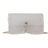 Fashionable Clear Shoulder Bag with Chain Strap Crossbody Bags Great for Festivals and Work