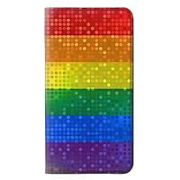 RW2683 Rainbow LGBT Pride Flag PU Leather Flip Case Cover for Samsung Galaxy S10 Plus