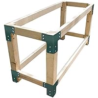 8 Pcs Workbench Bracket Kit Sturdy Steel Angle Brackets Multi-Angle Joint Fastener Shelf Fit for Desk Edge & Box & Wood Beam with Screws