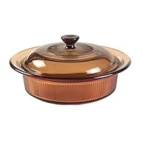 Corning Vision 24 Oz. Round Amber Casserole with Lid