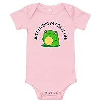 Just Living My Best Life Frog Infant Short Sleeve One-Piece