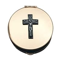 Cathedral Art Metal Co., Inc. Cathedral Art (Abbey & CA Gift) Polished Brass Cross/Pill/Keepsake Box PYX