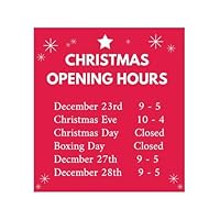Melody Jane Dolls Houses Dollhouse Christmas Opening Hours Poster Holiday Festive Shop Store Door Sign