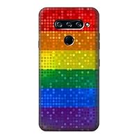 jjphonecase R2683 Rainbow LGBT Pride Flag Case Cover for LG V40, LG V40 ThinQ