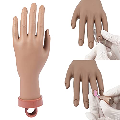 Fushen Acrylic Nail Practice Hand Silicon Nail Hand Practice Mannequin Hand Fake  Hand Nails Practice Nail Tech Training Hand Manicure Hand Practice for  Acrylic(Nude)