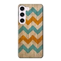 R3033 Vintage Wood Chevron Graphic Printed Case Cover for Samsung Galaxy S23