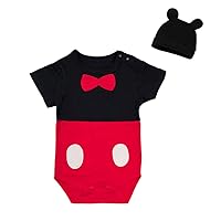 Dressy Daisy Baby Boy Mouse Romper Halloween Costume Bodysuit Party Dress Up Outfit with Mouse Ears Hat Size 3-18 Months
