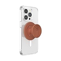 PopSockets Round Phone Grip Compatible with MagSafe, Adapter Ring Included, Phone Holder, Wireless Charging Compatible - Terra-Cotta