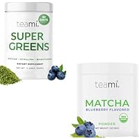 Teami Green Goodness Combo - Super Greens Powder and Matcha Green Tea - Immunity and Digestion -Best for Smoothies, Baking, Recipes