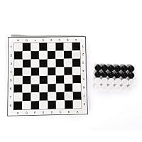 Chess Set Portable Folding Plastic Chess Game Board+ 24pcs Chess International Checkers Chess Game Board Set