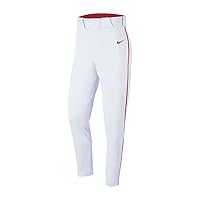 Nike Men's Vapor Select Piped Baseball Pants SM White | Scarlet