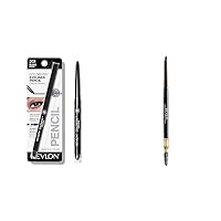 REVLON Pencil Eyeliner & Eyebrow Pencil, Colorstay Eye Makeup with Eyebrow Spoolie, Waterproof, Longwearing Angled Precision Tip, 210 Soft Brown, 0.01 Oz