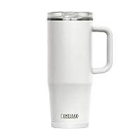 CamelBak Thrive Leak-Proof 32 oz Mug, Insulated Stainless Steel - For travel, coffee, tea, hot beverages - Spill Proof Cup-holder Compatible, White