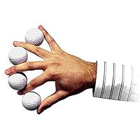 MilesMagic Magician's Set of 4 Multiplying Golf Balls Gimmick Close-Up Classical Ball Production Real Manipulation Magic Trick (White)