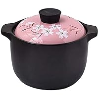 Ceramic Casserole Earthen Pot Stew Pot Ceramic Casserole Clay Cooking Pot - Time-Saving Energy-Saving and Durable, Non-Stick and Easy to Clean-Capacity 3L