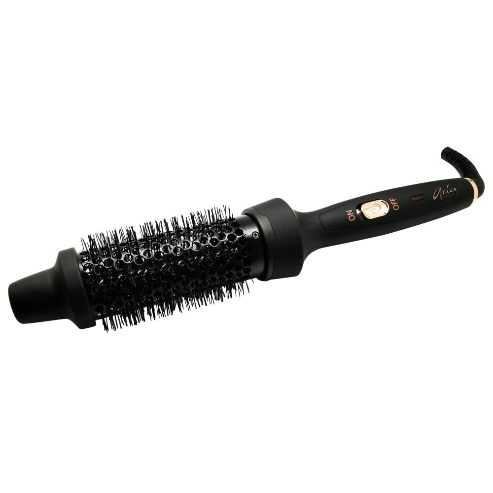 Aria Beauty HairGoals Hot Styling Brush, Hot Round Brush, Dual Voltage 1.5