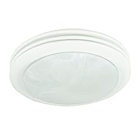 Good Housekeeping 90052 Yorkshire Decorative Bathroom Ventilation Exhaust Fan with Lighting, Medium, Satin White