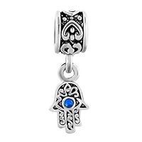 SBI Jewelry Blue Evil Eye Good Luck Charm Compatible with Pandora Bracelet Women Girls Lucky Dangle Protect Guardien Pendant Birthday Anniversary