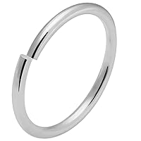 18 Gauge (1.0mm) 9K Solid Gold Seamless Continuous Tiny Hoop Nose Ring Piercing Body Jewelry