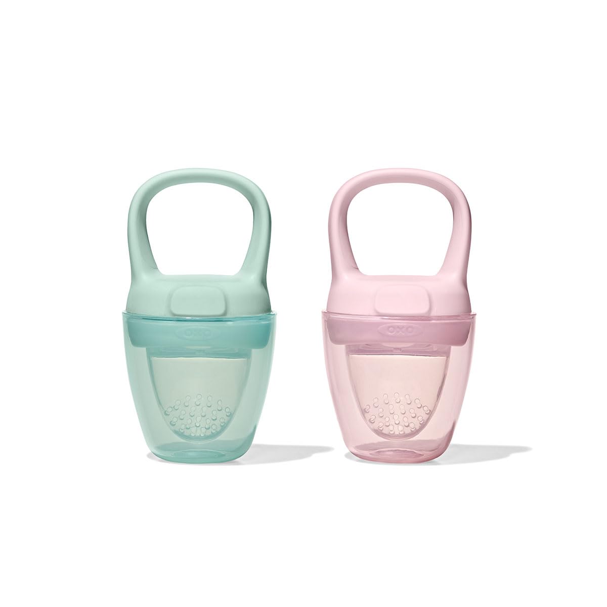 OXO Tot Silicone Self-Feeder 2 Pack - Opal and Blossom