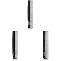 ACE Pocket Fine Tooth Comb - 4.5 Inch, Black - Great for All Hair Types - Fine Comb Teeth for Thin to Medium Hair - Durable for Everyday and Professional Use (Pack of 3)