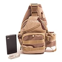 Sling Bag with Power Bank/Cross Body Backpack/Day Pack/USB Port/Men Women