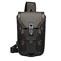 OZUKO Sling Backpack USB Anti-Theft Men'S Chest Bag Casual Shoulder Bag (Camouflage)