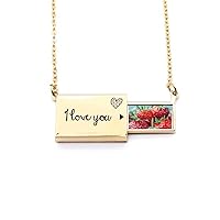 Fresh Strawberry Picture Nature Photograph Letter Envelope Necklace Pendant Jewelry