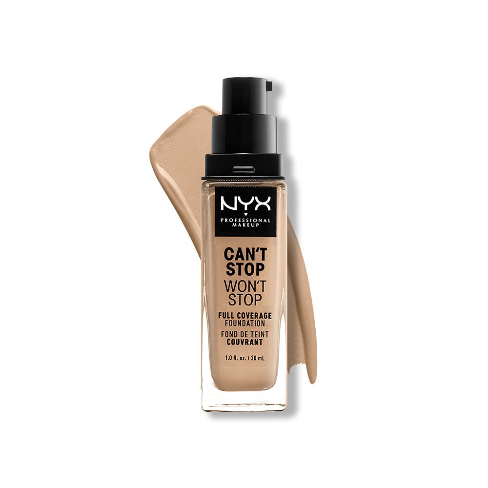 NYX PROFESSIONAL MAKEUP Can't Stop Won't Stop Foundation, 24h Full Coverage Matte Finish - Buff