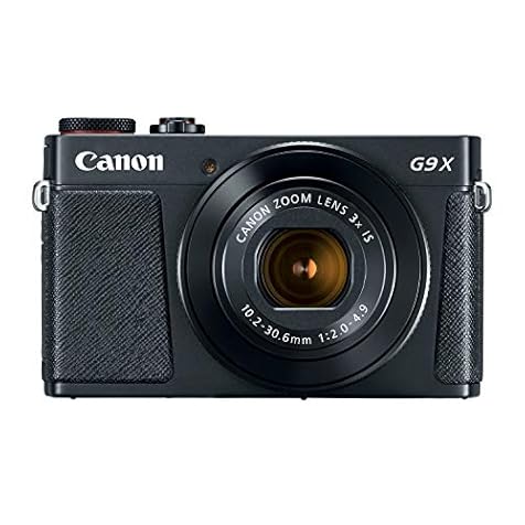Canon PowerShot G9 X Mark II Compact Digital Camera w/ 1 Inch Sensor and 3inch LCD - Wi-Fi, NFC, & Bluetooth Enabled (Black), 6.30in. x 5.70in. x 2.50in.