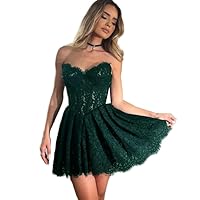 Sweetheart Homecoming Dress Lace Short Prom Dresses A Line Plus Size Birthday Dress for Women 2024