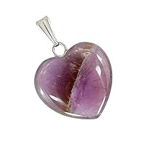 Presents Amethyst Stone Pendant Reiki and Crystal Heart Shape Stone Pendant for Men & Women by #Aport-5651