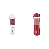 Hamilton Beach Portable Blender for Shakes and Smoothies with 14 Oz BPA Free Travel Cup and Lid & Portable Blender for Shakes and Smoothies with 14 Oz BPA Free Travel Cup and Lid