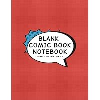 Blank Comic Book Notebook: Red Bubble