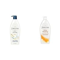 Jergens Skin Firming Body Lotion for Dry to Extra Dry Skin, Skin Tightening Cream & Ultra Healing Dry Skin Moisturizer, Body and Hand Lotion for Dry Skin