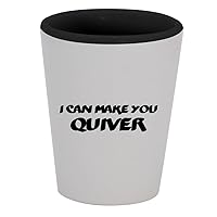 I Can Make You Quiver - 1.5oz Ceramic White Outer and Black Inside Shot Glass