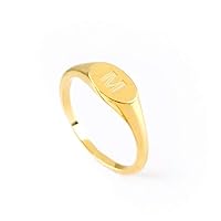 Elegant jewel box Women Oval shaped signet ring in solid Gold 9k, 14k, & 18k, Personalized initial ring, Gold Oval chevalier ring, Custom ring for pinky ring, Personalized gift, RN300